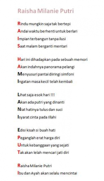 Puisi Nama Dari Huruf A Sampai Z Koleksi Puisi Puisi Nama Dari Huruf A Sampai Z Koleksi Puisi