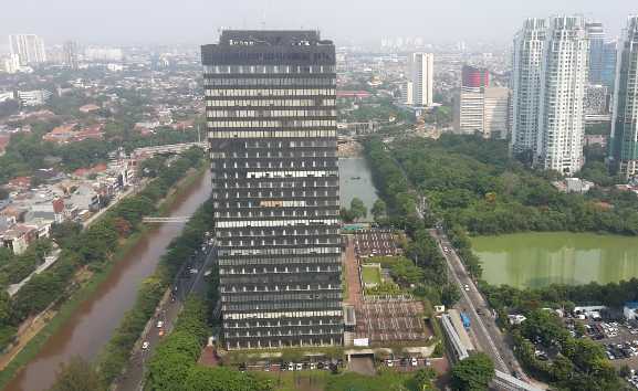 Sebuah lanskap Jakarta dari lantai 36 Gedung BNI (Dokumentasi Pribadi)