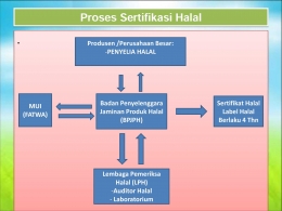 Proses sertifikasi halal (Sumber gambar :https://drive.google.com/file/d/0BxGtVh6hUx8WRE9OUTZOdEx2LVU/view)
