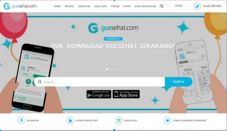 Aplikasi GueSehat (Foto:Kompasiana.com)