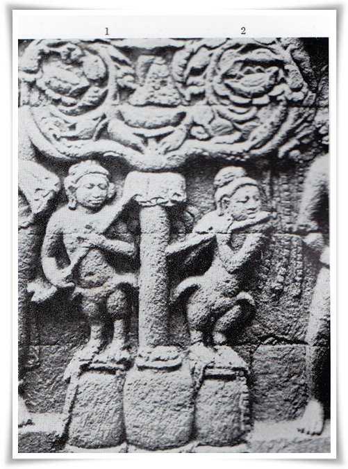 Relief pemain musik di Candi Borobudur (Foto: Hindu-Javanese Musical Instruments)