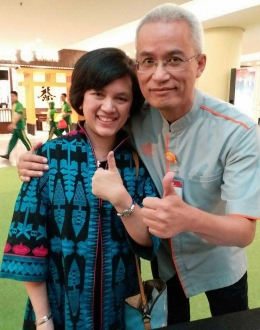 Aku dengan Bp. Gilarsi wahju Setijono, Direktur Utama PT Pos Indonesia || Dokumentasi pribadi