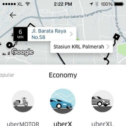 Aplikasi Uber sangat mudah digunakan (dok. pribadi)