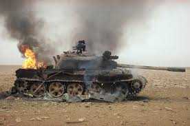 Iraqi T55 Hit By Missile