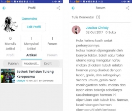 Berbagi tulisan dan forum. (Screenshot Ganendra)