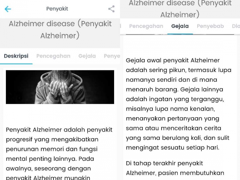 Aplikasi GueSehat menyediakan informasi penyakit dengan penjelasan yang lengkap (dok. pri).
