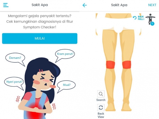 Fitur Symptom Checker berguna untuk mengevaluasi dan memahami kondisi kesehatan diri (dok. pri).