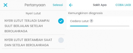 Symptom Checker menampilkan kemungkinan diagnosa gangguan kesehatan atau penyakit yang sedang kita alami (dok. pri).