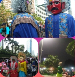 Dokpri : Tampak ondel-ondel di Bundaran HI saat Car Free Day dan Taman Ismail Marzuki, Cikini Jakarta