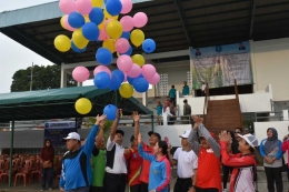 Pembukaan HKN ke 53 di Bangka dengan menerbangkan balon (dok. Humas Bangka0