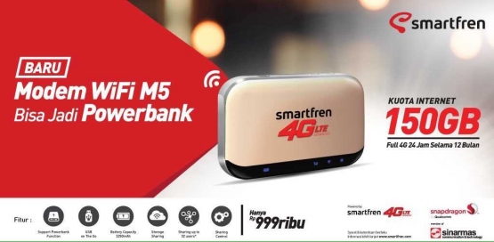 Modem jadi Powerbank (sumber : smartfren.com)