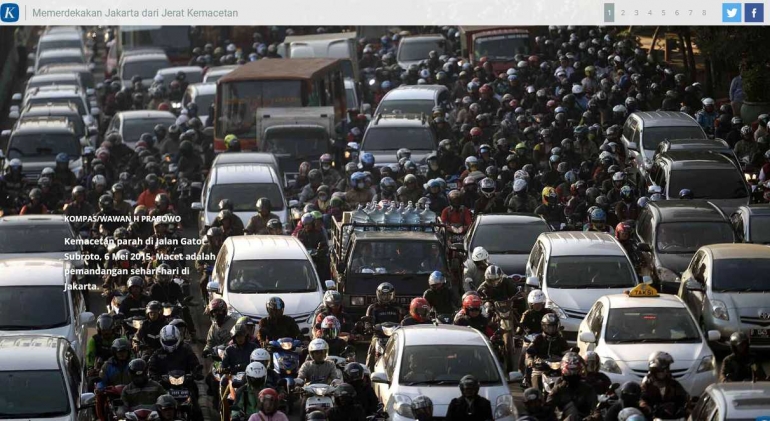 Parahnya kemacetan di Jakarta memang membuat penderitanya stress luar biasa (Ilustrasi 1: interaktif.kompas.id)