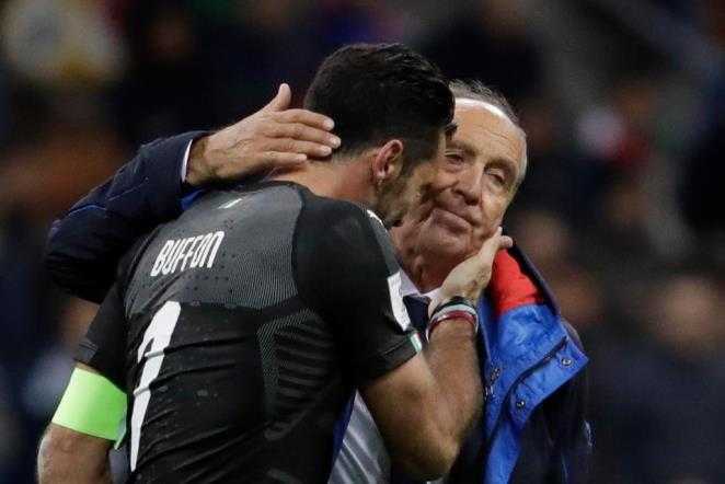 Buffon dan Ventura sesudah Italy gagal lolos ke Piala Dunia Russia 2018 | www.thesun.co.uk/