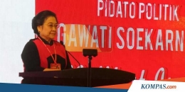 Ketua Umum DPP PDI Perjuangan Megawati Soekarnoputri membuka Kongres IV PDI-P di Sanur, Bali, Kamis (9/4/2015).(KOMPAS.com/INDRA AKUNTONO)
