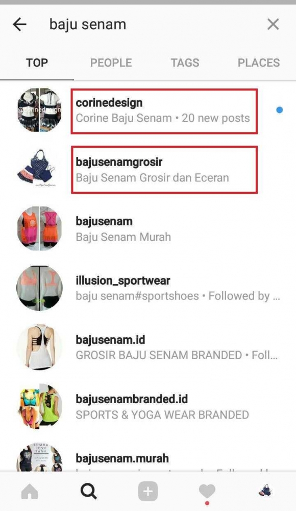 dokpri: screen capture instagram dengan kata kunci