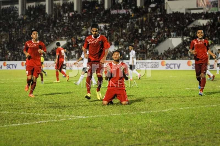 Aksi Timnas Indonesia U19 kala tampil di Aceh (Serambi Indonesia)