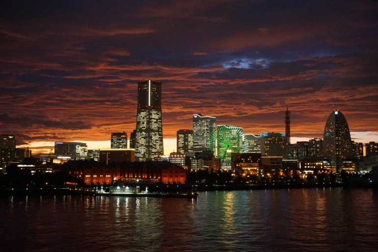 Semburat cantik di langit Yokohama (dokumentasi pribadi