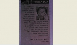 Renungan Cak Nur bagi kita semua. Sumber koran Reporter (22 Mei 2004). Dok pribadi