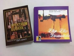 Dua buku yang diluncurkan pada perayaan 84 tahun Toeti Heraty. (Foto: BDHS)