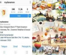 Tak hanya informatif, tetapi juga kreatif dan melibatkan ide gambar bersambung untuk menarik perhatian pengunjung akun Instagram Bank Danamon.