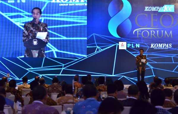 Presiden Jokowi memberikan opening speech (sumber: www.setkab.go.id)