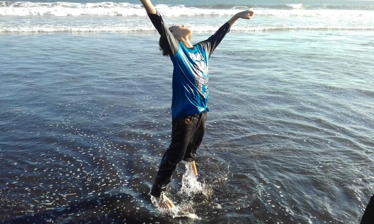 Indahnya saat Lautku Bebas Sampah di Pantai Paseban/Dokumentasi Pribadi