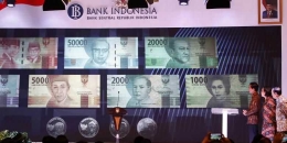 peluncuran uang kertas baru oleh Presiden RI Joko Widodo (dok kompas.com)