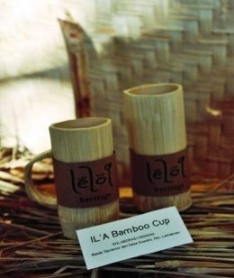 Gelas dari Bambu (dokumentasi tim IKKON Belu)