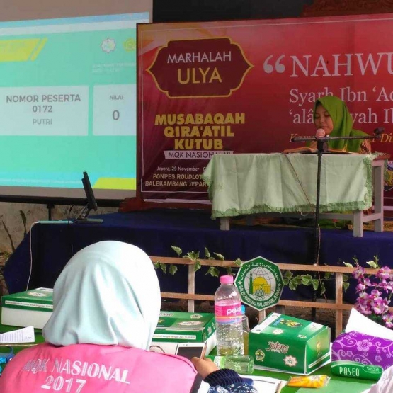 dok pri peserta santri putri marhalah ulya sedang berlomba