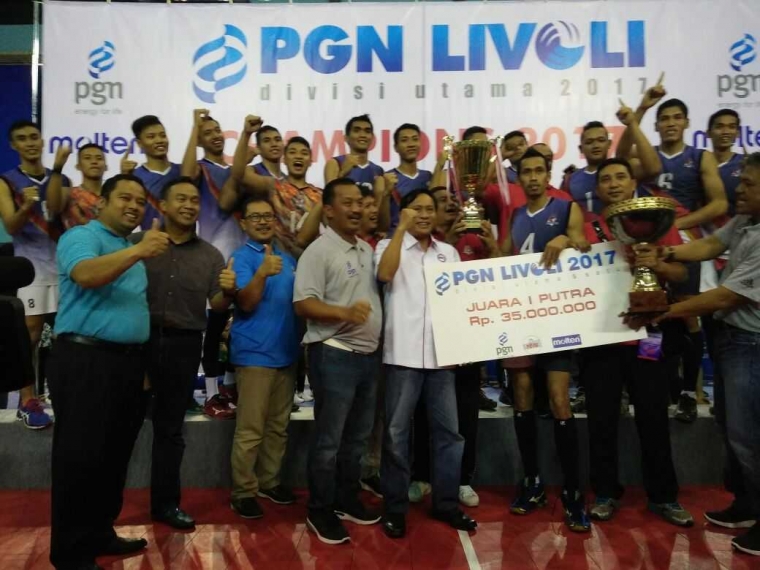 Bhayangkara Samator Juara Livoli Divisi Utama 2017| Foto: Herlambang