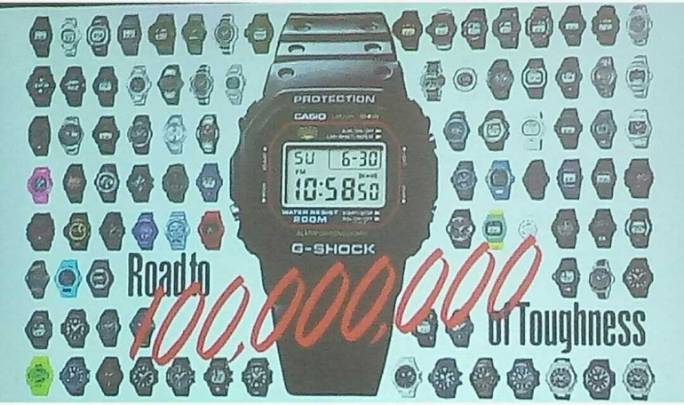 Berkat ivolusi Casio dengan G-Shock mampu menghadirkan paradigma baru menyangkut jam tangan. G-Shock telah terjual 100.000.000 unit
