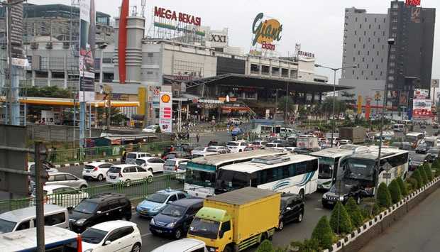 Contoh foto kemacetan di Kota Bekasi