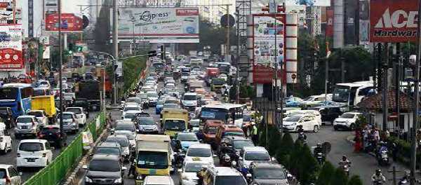 Contoh foto kemacetan di Kota Bekasi