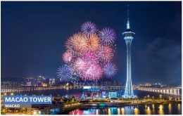 Suasan tahun baru di area Makau Tower (Sumber: Flickr)
