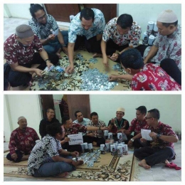Teman-teman RSKO Jakarta ikut menghitung sendiri coin yang terkumpul di acara hari perhitungan coin RSKO (dokpri)
