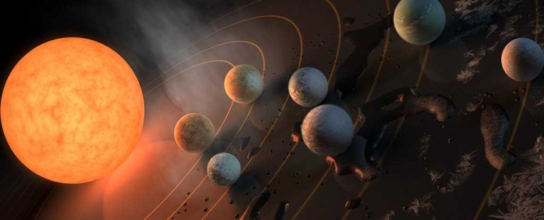 Ilustrasi Ekstrasurya TRAPPIST-1 (NASA/JPL-Caltech/R. Hurt)