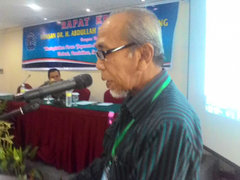 Ketua Lembaga Pendidikan DR.H. Abdullah Ahmad Drs.H. Darmadi.(DOK. PRIBADI)