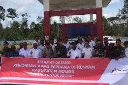 Pembukaan tempat Agen Penyalur Minyak Solar untuk pertama kalinya di Kenyam, Kabupaten Nduga oleh Pertamina MOR VIII Maluku-Papua. 