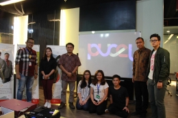Perwakilan Fakultas Bisnis & Ekonomika Universitas Surabaya berfoto bersama dengan teman-teman mahasiswa Podomoro University yang di mentoring langsung oleh PUCEL