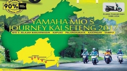 Pembuktian keandalan dan ketangguhan Yamaha Mio S di tanah Kalimantan. Ilustrasi diunduh dari Tribun Banjar.