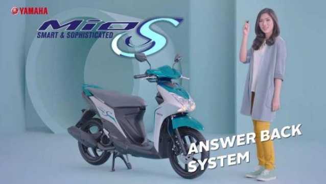 Fitur answer back system yang dipromosikan di iklan YouTube Yamaha Mio S.