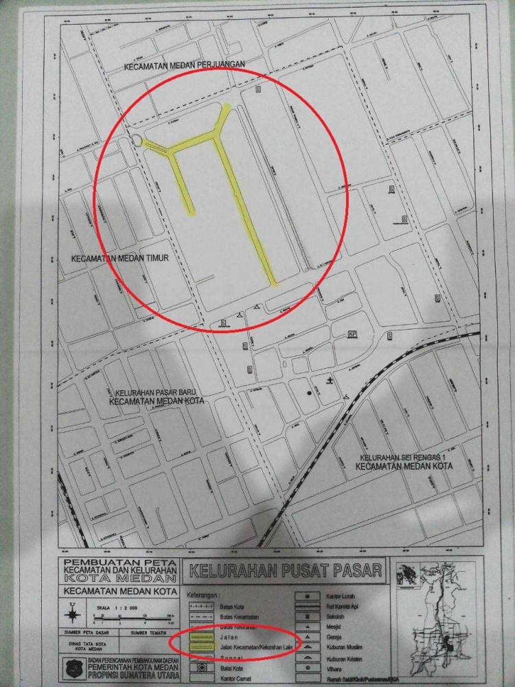 Peta Kelurahan Pusat Pasar Medan