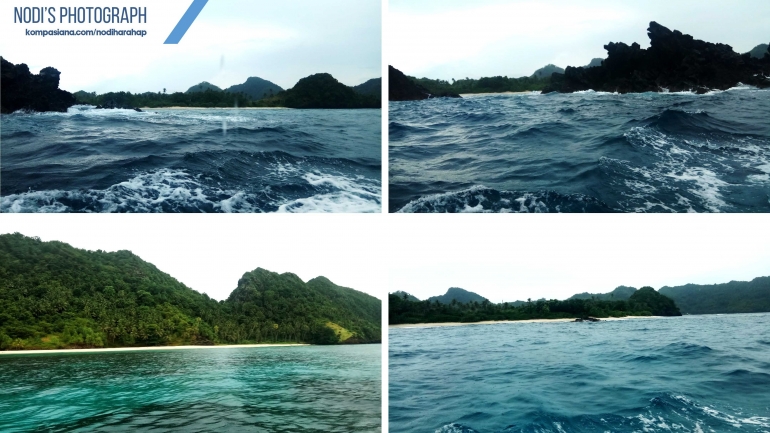 Pulau-Pulau Kecil dan Gua Alami di Sepanjang Perjalanan Menuju Pantai Mahoro | Sumber : Dokumentasi Pribadi