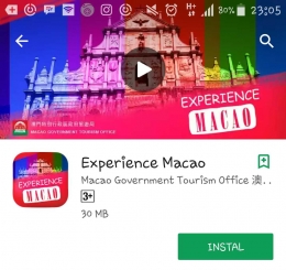 Instal Aplikasi Experience Macao di smartphone Anda (screenshoot playstore)