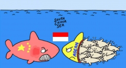 (Ilustrasi konflik Laut Cina Selatan)