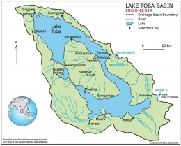 Peta Danau Toba dan Pulau Samosir (www.worldlakes.org)