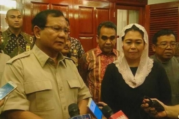 Yenny Wahid usai bertemu Ketua Umum Prabowo Subianto pada Rabu (3/1/2018).(Rakhmat Nur Hakim/Kompas.com)