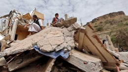 Perang saudara dan serangan udara Saudi Arabia dan sekutunya telah menghancurkan hampir seluruh infrastruktue Yaman. Photo: Mohammed Huwais/AFP/Getty Images 