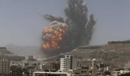 Serangan udara Arab Saudi terus berlangsung di Yaman. Photo:media.worldbulletin.net 