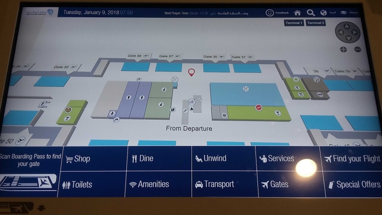 Digital Information Abu Dabai Bandara/Doc Pribadi